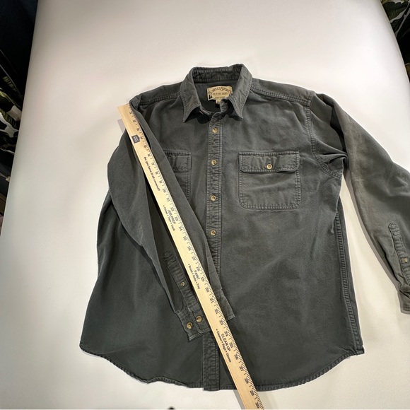 Scheels Sports Outfitters vintage cotton button up work shirt large olive green - Picture 10 of 10